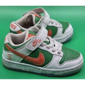 Nike SB Dunk Low Clive Kids Toddler 9C NY Vs NY Green Orange Sneakers Shoes